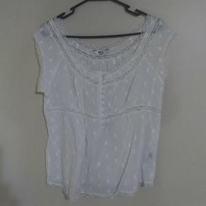 White button up sleeveless summer blouse, 14